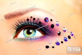 beautiful eye makeup stock photo