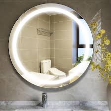 See more ideas about home depot bathroom, bathroom sconces, kraftmaid cabinets. Vanity Art 24 In W X 24 In H Frameless Round Led Light Bathroom Vanity Mirror In Clear Var16 The Home Depot Bathroom Vanity Mirror Bathroom Mirrors Diy Mirror