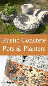 rustic concrete pots planters