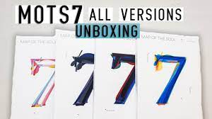 Unboxing BTS 방탄소년단 MAP OF THE SOUL: 7 (Versions 1,2,3,4)+ (GIVEAWAY CLOSED)  - YouTube