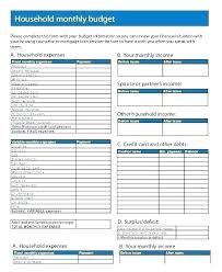 Monthly Expense Spreadsheet Template Excel Free Budget Sheet