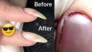 curved nail manicure transformation