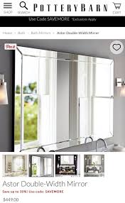 Find many great new & used options and get the best deals for pottery barn metropolitan bath bathroom mirror with shelf wood large white at the best online prices at ebay! Pottery Barn Astor Double Width Mirror On Mirror Potery Barn Luxury Fancy Floor Hang Up For Sale In Colton Ca Offerup