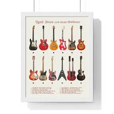 Guitars Poster Guitars Wall Decor