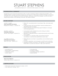 Assist/support the quality engineers by providing production expertise to. Automotive Technician Resume Examples Myperfectresume