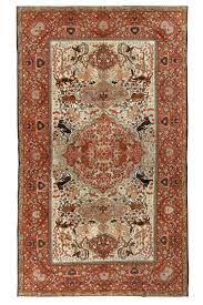 antique tabriz style rug red beige