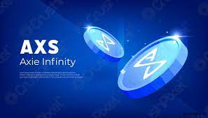 Axie infinity axs token banner axs coin cryptocurrency concept banner -  Stock-Vektorgrafi
