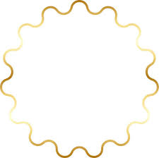 circle gold border frame vector