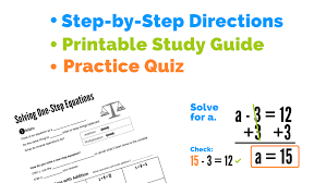 How To Solve One Step Equations Kate