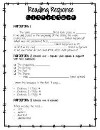 Reading Response Templates By Upper Elementary Adventures Tpt