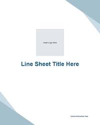what is a line sheet small business