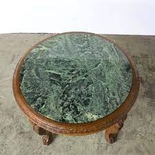 Vintage Coffee Table With Marble Top