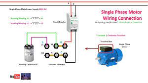 single phase motor wiring connection