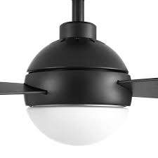 led matte black ceiling fan