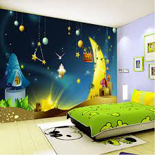 From cartoon characters to wall murals, our range of children's wallpapers will transform your kids room in no time. Custom 3d Mural Wallpaper Cartoon Moon Starry Sky Landscape Wallpaper Kids Bedroom Backdrop Wall Decor Papel De Parede Infantil Wallpapers Aliexpress