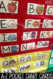 A Z Pocket Chart Letter Picture Cards Abc Centers