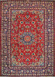 10x15 red isfahan hand knotted persian