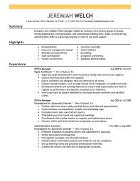 Office Manager Office Manager Resume Resume Template