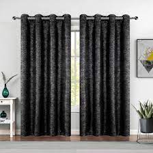 pinewave black blackout curtains set