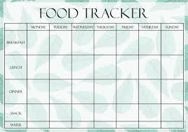 food tracker page on pastel mint leaves