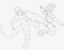 Goku vs vegeta coloring pages. 28 Collection Of Goku Vs Frieza Coloring Pages Goku Free Transparent Png Download Pngkey