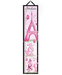Toad And Lily Canvas Growth Chart Ooh Lala Paris Poodle Eiffel Tower Girls Bedroom Baby Nursery Wall Art Gc0186