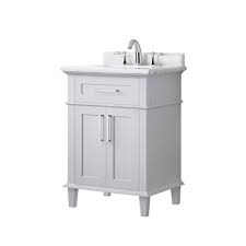 W bath vanity in white with cultured marble vanity top in white with white basin. Home Decorators Collection Sonoma 24 Inch Single Sink Vanity In Dove Grey With Carrara Mar The Home Depot Canada