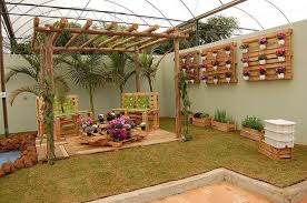 garden decoration made from recycled wood