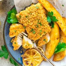 fish and chips healthy baked recipe