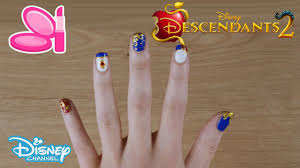 All the inside info for #disneydescendants. Descendants 2 Evie S Nail Art Tutorial Disney Channel Uk Youtube