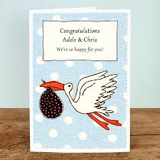Stork Personalised Pregnancy Card By Jenny Arnott Cards Gifts
