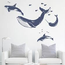 Whale Dolphin Wall Decal Sea