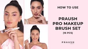 16 pcs professional makeup brush set