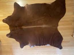 large authentic natural brown cow hide