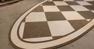 oval marble floor medallion for a large