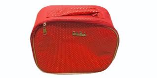 pouch red fabric makeup case for
