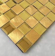 Self Adhesive Gold Glass Mirror Tile