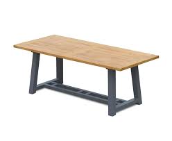 Teak Garden Trestle Table 200cm