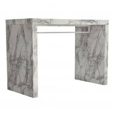 Faux Marble Waterfall Bar Height Table