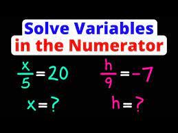 Solve For A Variable In The Numerator
