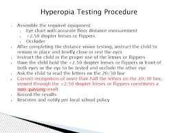 2014 Vision Screening Guidelines Near Vision Hyperopia