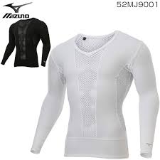 Mizuno Golf Wear Men Underwear Bio Gear Dry Aero Flow V Neck Long Sleeves Shirt 52mj9001 Spring Of 2019 Summer Model M Xl