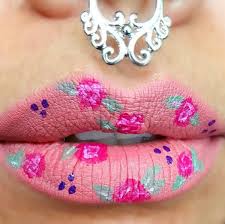 lip art imitates nail art as a funky