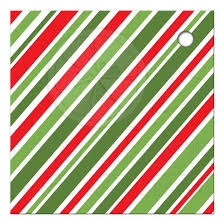 Personalized Christmas Gift Tag With Holly And Red And Green Stripes