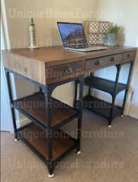 All industrial desks can be shipped to you at home. Large Computer Desk Vintage Industrial Workstation Metal Storage Writing Table Ebay