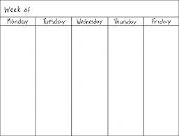 Blank Weekly Calendars Printable Weekly Calendar Template