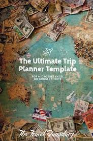 trip planner template in excel format