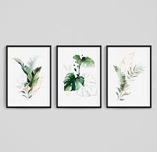 Fern Leaf Palm Botanical Print Set Of 3
