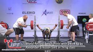 world record bench press with 245 5 kg