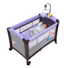 Colored baby room with toys and crib. Amazon Com Baby Travel Bed Baby Bed With Fence Cot Crib Foldable Easy To Carry Multi Function Travel Children S Bed Cradle Bed Game Bed Beds Cribs Color D Baby